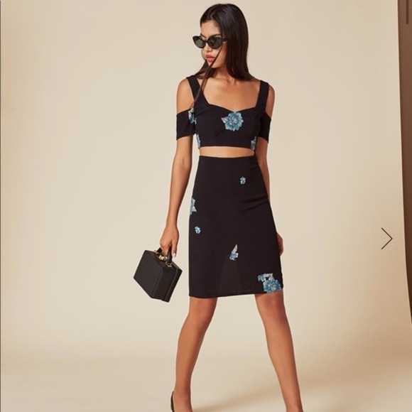 Reformation Dresses & Skirts - Reformation Delia Two Piece Aquarelle NWT